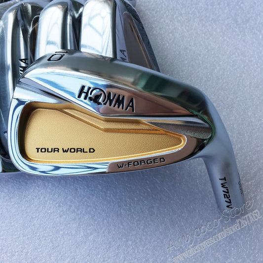 New Mens Golf irons head HONMA TW727V 24k gold irons Golf head set 4-10 Irons Golf Club head no Clubs shaft Free shipping