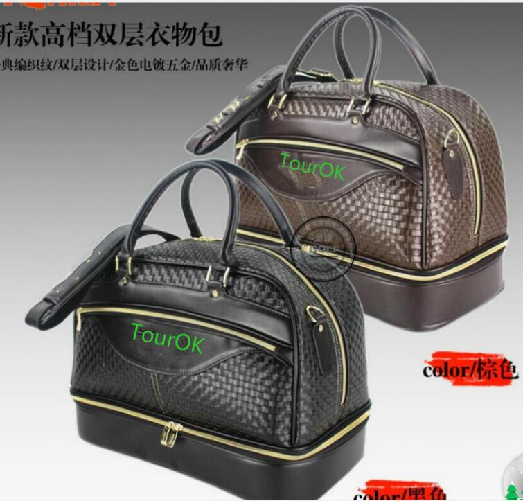 Golf Clothing TourOK Bag Men Black Shoes Package Bags Large Capacity Double-deck Clothes Bag